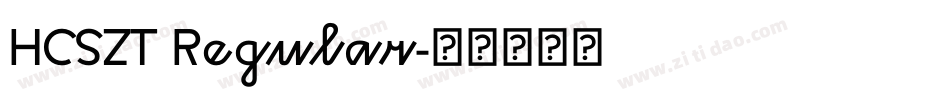 HCSZT Regular字体转换